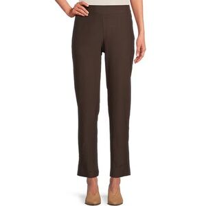 Eileen Fisher Brown Washable Crepe Pants, Size L - NWT